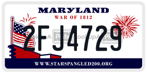 2FJ4729 license plate in Maryland