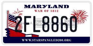 2FL8860  license plate in MD