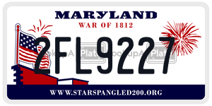 2FL9227  license plate in MD