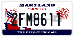2FM8611 license plate in Maryland