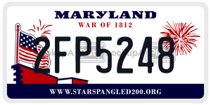 2FP5248 license plate in Maryland