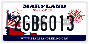2GB6013 license plate in Maryland
