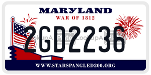 2GD2236 license plate in Maryland