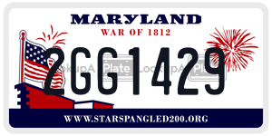 2GG1429 license plate in Maryland