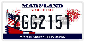 2GG2151  license plate in MD