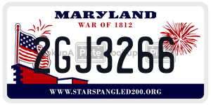 2GJ3266 license plate in Maryland