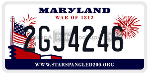 2GJ4246 license plate in Maryland