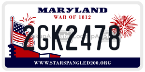 2GK2478 license plate in Maryland