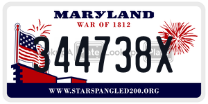 344738X  license plate in MD