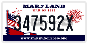347592X license plate in Maryland
