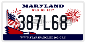 387L68 license plate in Maryland