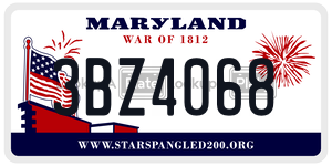 3BZ4068 license plate in Maryland