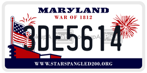 3DE5614 license plate in Maryland