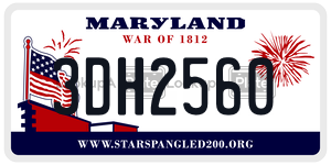 3DH2560 license plate in Maryland