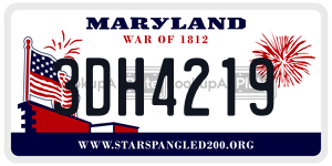 3DH4219 license plate in Maryland