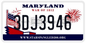 3DJ3946 license plate in Maryland