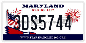 3DS5744 license plate in Maryland