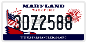 3DZ2588 license plate in Maryland