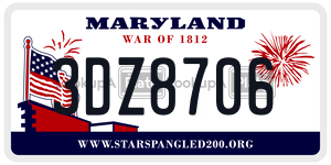 3DZ8706 license plate in Maryland