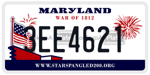 3EE4621 license plate in Maryland