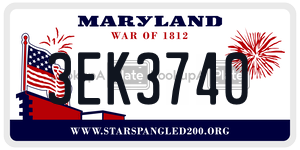 3EK3740  license plate in MD
