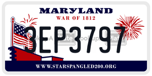 3EP3797 license plate in Maryland