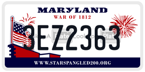 3EZ2363 license plate in Maryland