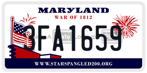 3FA1659  license plate in MD