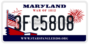 3FC5808 license plate in Maryland