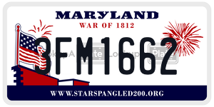 3FM1662 license plate in Maryland