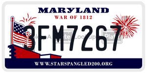 3FM7267 license plate in Maryland
