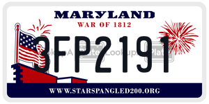 3FP2191 license plate in Maryland