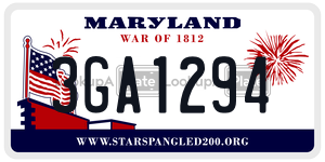 3GA1294 license plate in Maryland