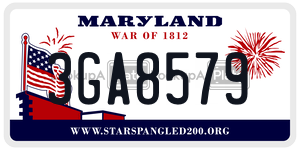 3GA8579 license plate in Maryland