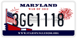 3GC1118  license plate in MD