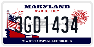 3GD1434 license plate in Maryland