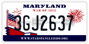 3GJ2637 license plate in Maryland