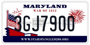 3GJ7900  license plate in MD