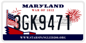 3GK9471 license plate in Maryland