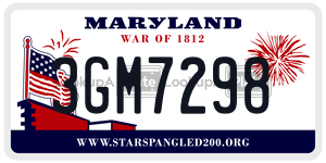 3GM7298 license plate in Maryland
