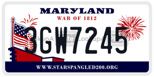 3GW7245  license plate in MD
