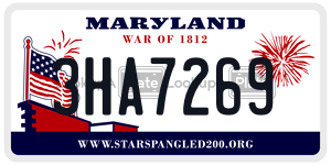 3HA7269  license plate in MD