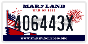 406443X license plate in Maryland