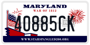 40885CK  license plate in MD
