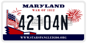42104N license plate in Maryland