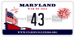 43 license plate in Maryland