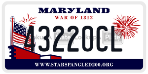 43220CL license plate in Maryland