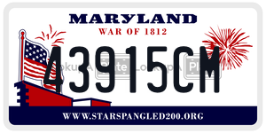 43915CM license plate in Maryland