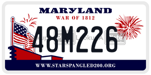 48M226 license plate in Maryland