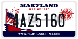 4AZ5160 license plate in Maryland